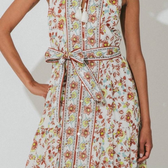 Anthropologie Cleobella Evangeline 100% Organic Cotton Ankle Dress in Enya Small - Picture 3 of 16